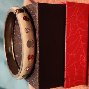 Betsey Johnson hinged bracelet polka dot